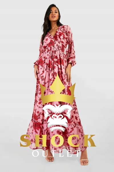 A2B012 RÓŻOWA SUKIENKA W KWIATY BOOHOO S