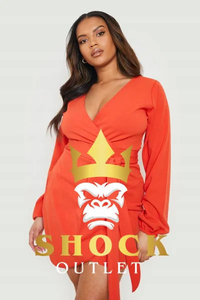 H4E102 CZERWONA SUKIENKA MINI PLUS SIZE Z PASKIEM BOOHOO 6XL