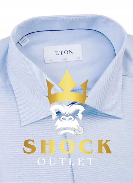 C4E209 BŁĘKITNA KOSZULA SLIM ETON L