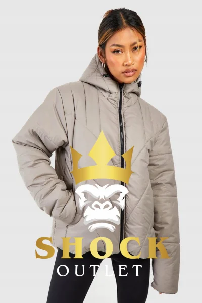 F3C004 SZARA PUCHOWA KURTKA BOOHOO XL