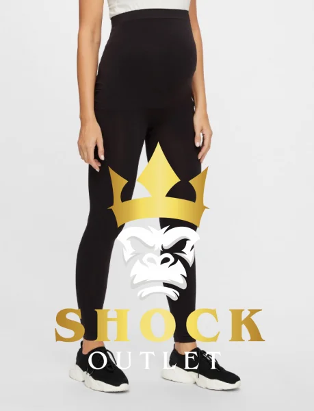 C1E213 CZARNE CIĄŻOWE LEGGINSY MAMALICIOUS L/XL