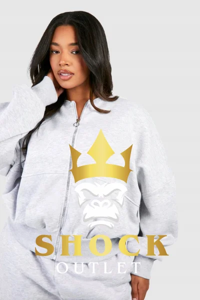 D3A207 SZARA BLUZA Z DŁUGIM RĘKAWEM BOOHOO XXL