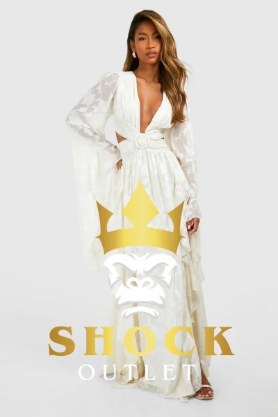 A3C205 BIAŁA SUKIENKA Z FALBANKAMI BOOHOO 3XL