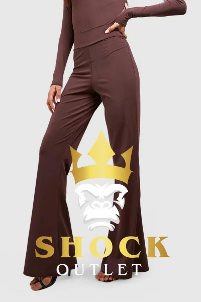 B7B113 BRĄZOWE SPODNIE TALL BOOHOO XS