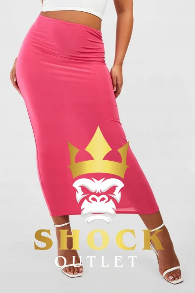 C8C320 RÓŻOWA SPÓDNICA PLUS SIZE BOOHOO 8XL