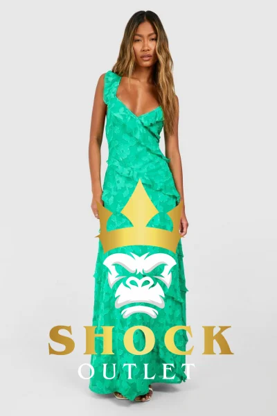 A3B004 ZIELONA SUKIENKA MAXI BOOHOO L