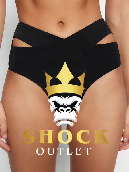 C4A225 CZARNY DÓŁ OD BIKINI TRENDYOL L