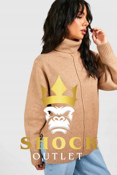 G3B202 BEŻOWY SWETER GOLF BOOHOO S