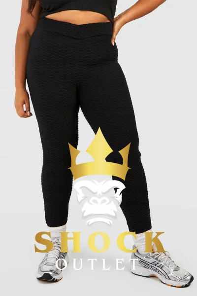D3E315 CZARNE LEGGINSY PLUS SIZE BOOHOO 54