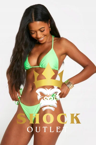 C5C228 ZIELONY TOP OD BIKINI TRÓJKĄTNY GÓRA BOOHOO XL