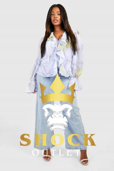 A0E019 FIOLETOWA KOSZULA BUFIASTA WIĄZANA BOOHOO 7XL