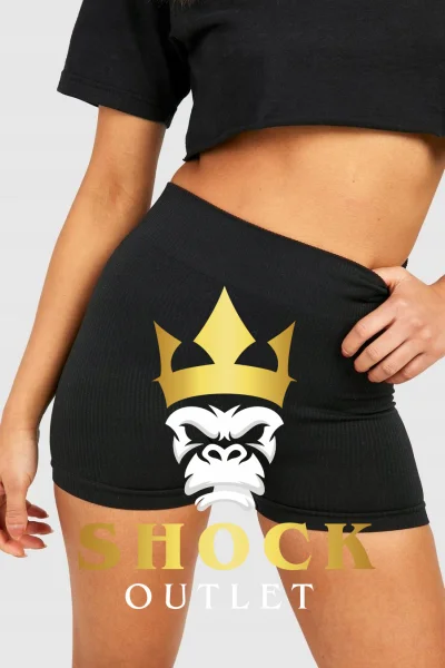 D4B201 CZARNE KRÓTKIE SPODENKI PETITE BOOHOO L