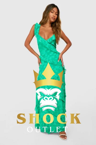C10C36 ZIELONA SUKIENKA MAXI BOOHOO XL