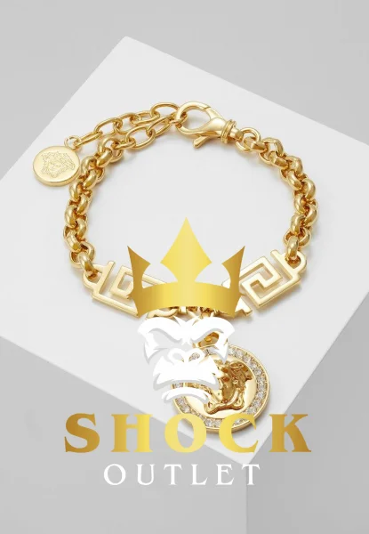 C3C128 ZŁOTA BRANSOLETKA Z ZAWIESZKĄ BRACCIALE VERSACE