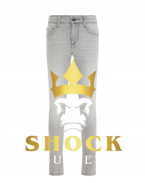 A6E105 JASNOSZARE CHŁOPIĘCE JEANSY WE FASHION 164