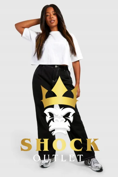 B5B109 CZARNE SPODNIE Z BIAŁYMI SZWAMI PLUS SIZE BOOHOO XXL