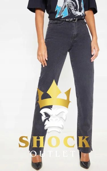 C5E018 CZARNE SPODNIE JEANSOWE PRETTYLITTLETHING XXL