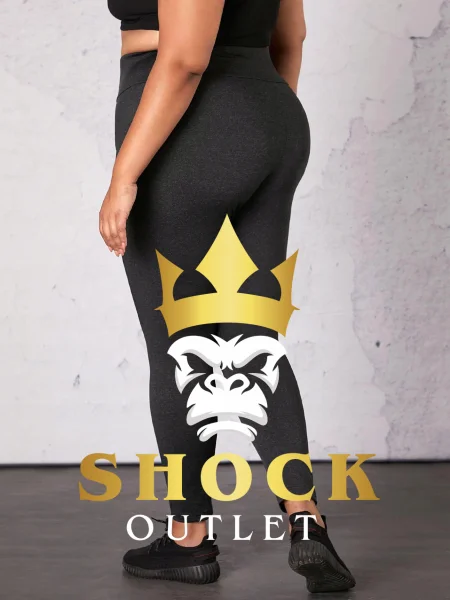 B2F210 CZARNE LEGGINSY NA GUMIE SHEIN XXL