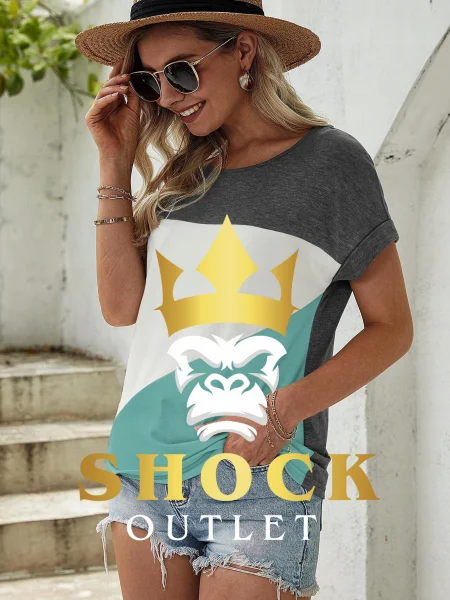 A1G006 T-SHIRTY KOLOROWY Z KRÓTKIM RĘKAWEM SHEIN M
