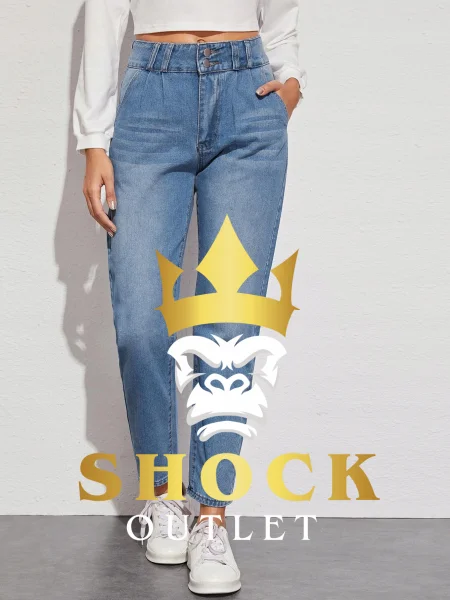C7E305 NIEBIESKIE SPODNIE JEANSOWE SHEIN S