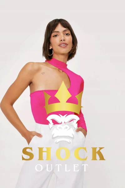 A8B032 RÓŻOWE ASYMETRYCZNE BODY NASTY GAL S