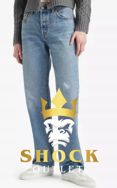A7D207 NIEBIESKIE SPODNIE JEANSOWE Z PRZETARCIEM LEVIS 29/32