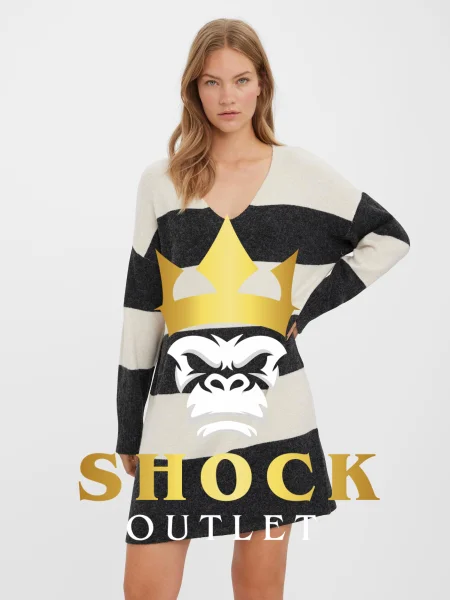 B5D207 DZIANINOWA SUKIENKA W PASKI DOFFY VERO MODA M