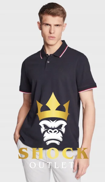 D2C020 GRANATOWA KOSZULKA POLO ARMANI EXCHANGE S
