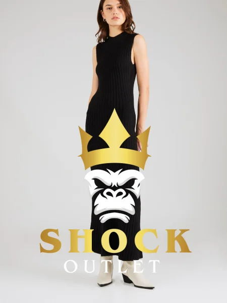 B5D128 CZARNA SUKIENKA Z DZIANINY BEZ RĘKAWÓW TOPSHOP S