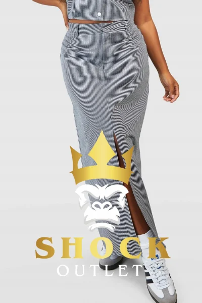 B5D219 BIAŁO CZARNA SPÓDNICZKA MAXI BOOHOO XXL
