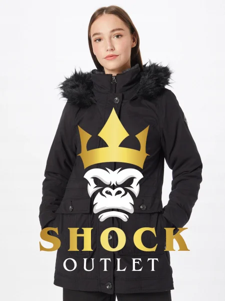 F1C009 CZARNA KURTKA PARKA ZIMOWA HOLLISTER S
