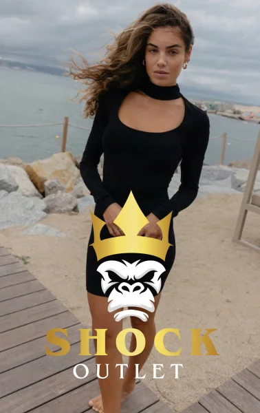 B6E213 CZARNA MINI SUKIENKA Z HOKEREM MYLAVIE S