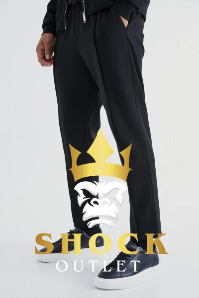 C7E009 CZARNE ELEGANCKIE JOGGER BOOHOOMAN L