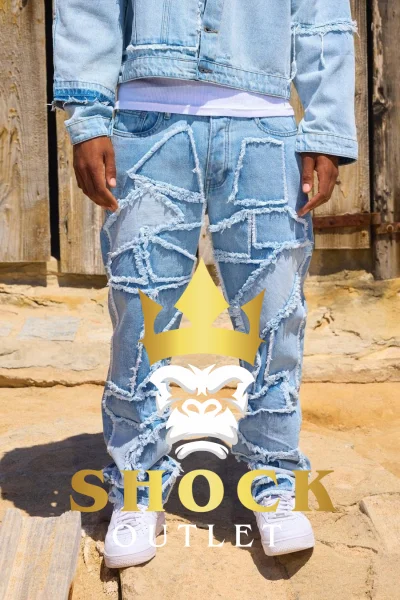 B5D214 NIEBIESKIE SPODNIE JEANSOWE BOOHOOMAN 52