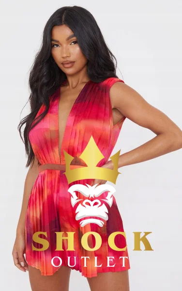 A0E014 RÓŻOWO POMARAŃCZOWY KOMBINEZON PRETTYLITTLETHING XXS