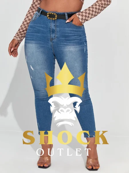 B5D112 NIEBIESKIE SPODNIE JEANSOWE SHEIN 4XL
