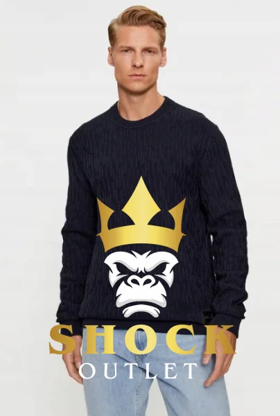 A7A103 GRANATOWY SWETER MĘSKI HUGO BOSS L