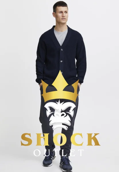 A3C004 GRANATOWY SWETER ZAPINANY NA GUZIKI THREADBARE XXL