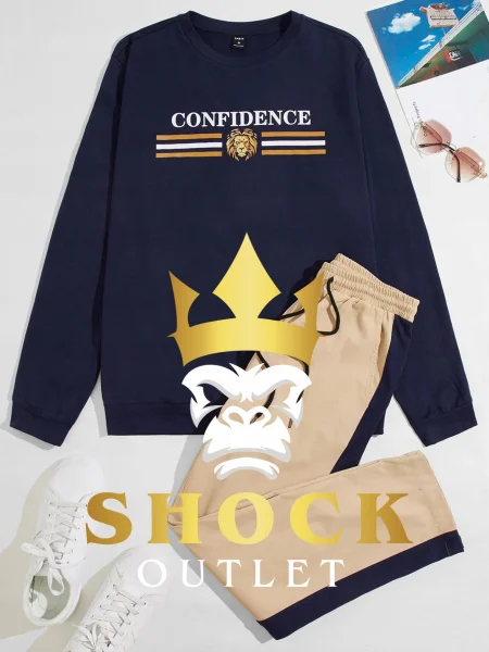 D0B007 ZESTAW BLUZA I SPODNIE SHEIN L