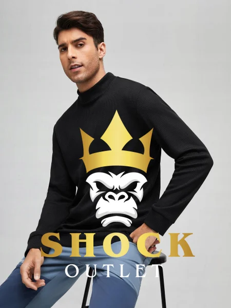 B6C202 CZARNY SWETER ELEGANCKI M