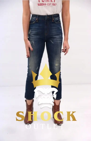 G1B113 NIEBIESKIE SPODNIE JEANSOWE SOLANGE FUNKY BUDDHA 25