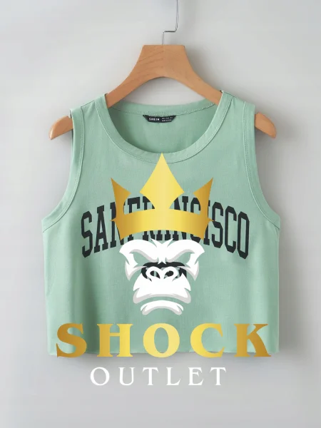 C9A214 ZIELONY TOP SANFRANCISCO SHEIN S