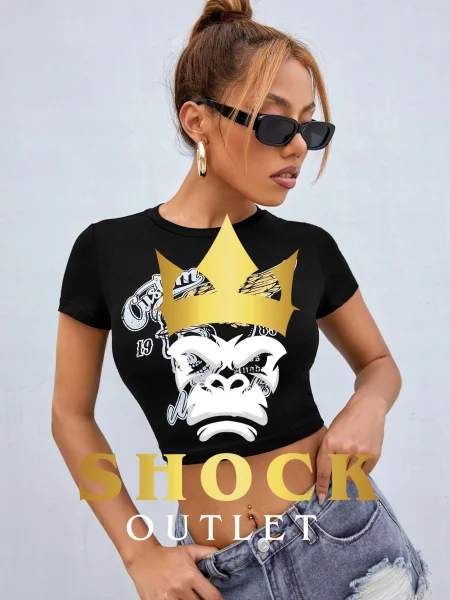 C1A004 TOP Z NAPISEM SHEIN XL