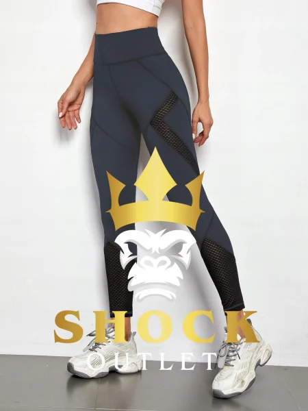 A8E103 ODDYCHAJĄCE CIEMNE LEGGINSY SHEIN XL