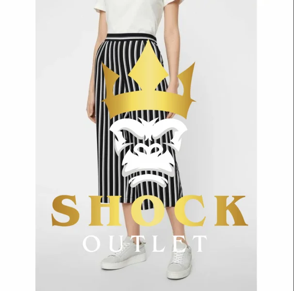 B6C102 BIAŁO CZARNE SPODNIE W PASKI VERO MODA XS