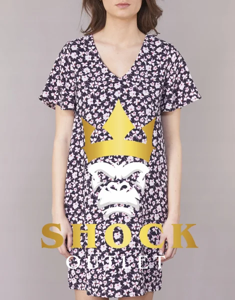B2C218 SUKIENKA W CZARNE KWIATY VERO MODA S